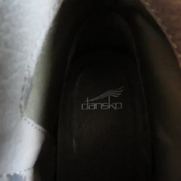 DANSKO Shirley Suede Leather Stacked Heel Ankle Boots in Taupe Size EU 40 - Picture 14 of 14